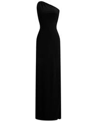 Ralph Lauren - One-Shoulder Pleated Maxi Gown - Lyst