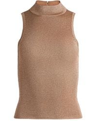 Alice + Olivia - Darcey Metallic Tank Top - Lyst