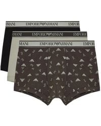Emporio Armani - Logo-Waistband Boxers (Set Of Three) - Lyst