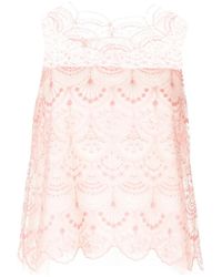 Shiatzy Chen - Lace-Overlay Sleeveless Blouse - Lyst