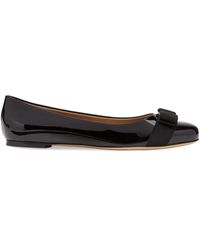 Ferragamo - Varina Patent Ballet Flat - Lyst