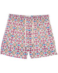 Peninsula - Amalfi Geometric-Print Swim Shorts - Lyst