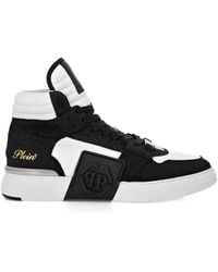 Philipp Plein - Phantom Kicks Mid-Top Leather Sneakers - Lyst