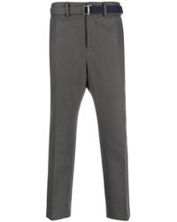 Sacai - Wool Tailored Cropped Trousers - Lyst