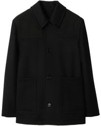 Burberry - Wool Shirt Jacket - Lyst