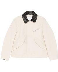 SAGE NATION - Painter Leather-Collar Jacket - Lyst