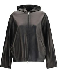 KHAITE - Darlo Hooded Leather Jacket - Lyst
