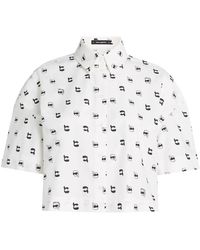 Karl Lagerfeld - Ikon クロップド シャツ - Lyst