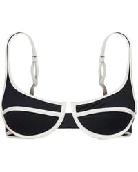 MC2 Saint Barth - Contrasting-Trim Underwired Bikini Top - Lyst