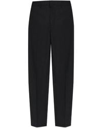 Emporio Armani - Virgin wool straight-leg trousers - Lyst