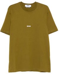 MSGM - T-Shirt Met Logoprint - Lyst