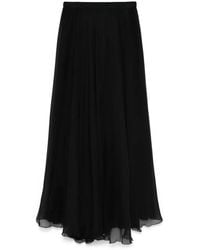 forte_forte - Chiffon Silk Long Skirt - Lyst