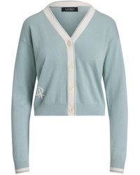 Ralph Lauren - Embroidered-Logo Cardigan - Lyst