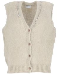 Shirtaporter - Crystal-Embellished Mohair-Blend Gilet - Lyst