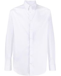 Giorgio Armani - Camisa de manga larga con dobladillo redondeado - Lyst