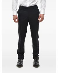 Corneliani - Pressed-Crease Virgin Wool Trousers - Lyst