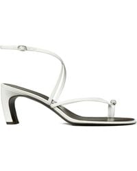 Tory Burch - Pierced Strappy Heeled Sandals - Lyst