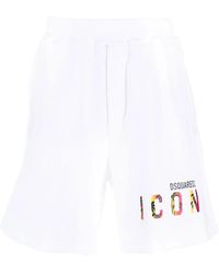 DSquared² - Shorts Met Icon Logoprint - Lyst