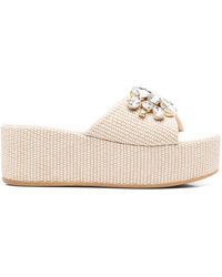 Casadei - 65Mm Crystal-Embellished Sandals - Lyst