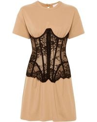 GIUSEPPE DI MORABITO - Corset-Detail T-Shirt Dress - Lyst