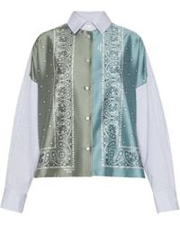 Weekend by Maxmara - Paisley-Print Striped Shirt - Lyst