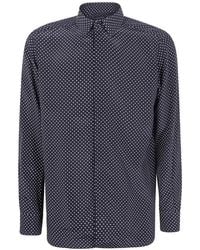 Tom Ford - Crepe De Chine Polka Dot Classic Fit Shirt - Lyst