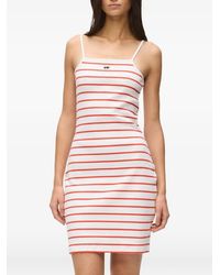 KARL LAGERFELD - Ikon Striped Jersey Dress - Lyst
