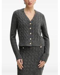 Morgan - Cable-Knit Mini Dress - Lyst