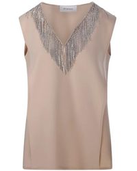 Sportmax - Fringed V-Neck Tank Top - Lyst