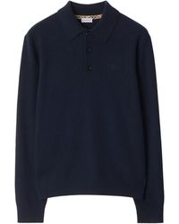 Burberry - Long-Sleeve Cashmere Blend Polo Shirt - Lyst
