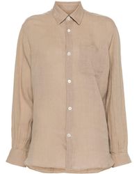 A.P.C. - Classic-collar Linen Shirt - Lyst