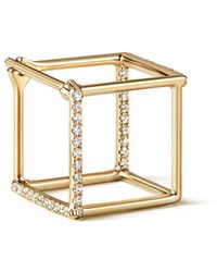 Shihara - Diamond Square Earring 10 (02) - Lyst