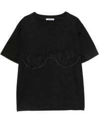 Parlor - Lace-Appliqué T-Shirt - Lyst