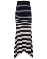 Monse - Striped Asymmetric-Hem Maxi Skirt - Lyst