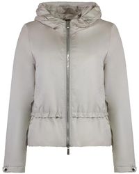 Moorer - Burano Jack Met Trekkoordtaille En Capuchon - Lyst