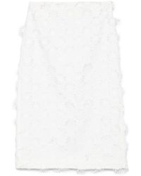 MSGM - Appliqué-Detail Midi Skirt - Lyst