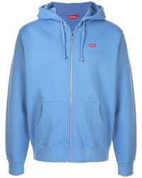 Supreme Small Box Zip Up Hoodie - Blue