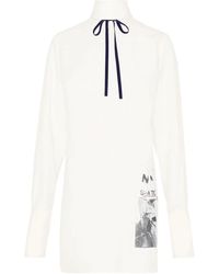 Maison Margiela - Invitation Graphic-Print Silk Shirt - Lyst