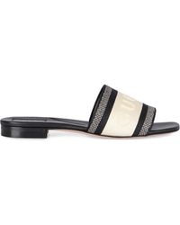 Gucci - Logo-Detail Flat Sandals - Lyst