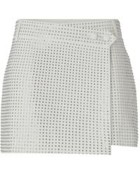 Pinko - Minijupe Portefeuille À Ornements Strassés - Lyst