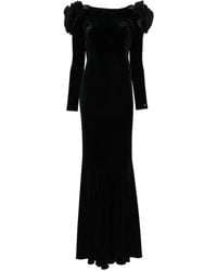 Nissa - Backless Velvet Maxi Dress - Lyst