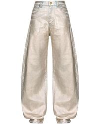 Pinko - Metallic Finish Jeans - Lyst
