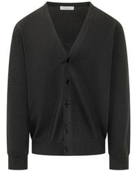 Givenchy - Logo-Intarsia V-Neck Cardigan - Lyst