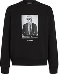 KARL LAGERFELD - Portrait-Print Sweater - Lyst