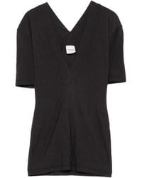 Nanushka - Akka Short-Sleeved Wool Top - Lyst