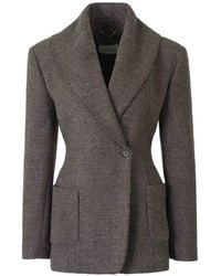 Magda Butrym - Belted Shawl-Collar Blazer - Lyst