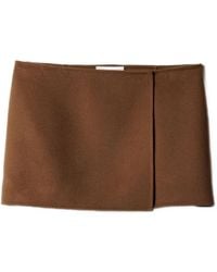 Miu Miu - Wrap-effect mini skirt - Lyst