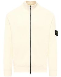 Stone Island - Ribbed Zip-Up Cardigan - Lyst