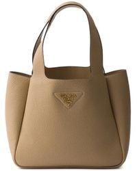 Prada - Liaison Small Leather Tote Bag - Lyst