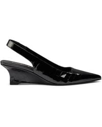 Stuart Weitzman - Vinnie Crocodile-Embossed Leather Slingback Pumps - Lyst